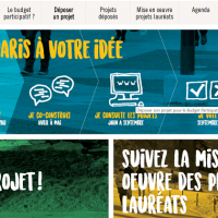 Capture d'écran du site 2017 du budget participatif de la Mairie de Paris